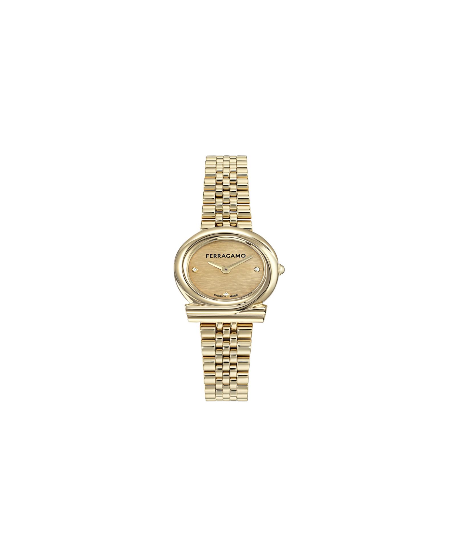 Ferragamo Женские золотые часы из нержавеющей стали, 23mm