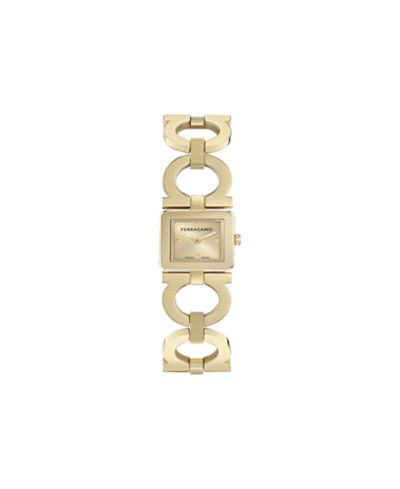Ferragamo Женские золотые часы на браслете из нержавеющей стали, 19x19mm