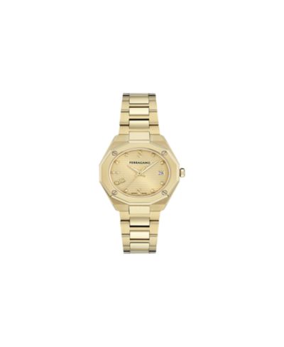 Женские наручные часы Ferragamo gold stainless steel bracelet, 28mm