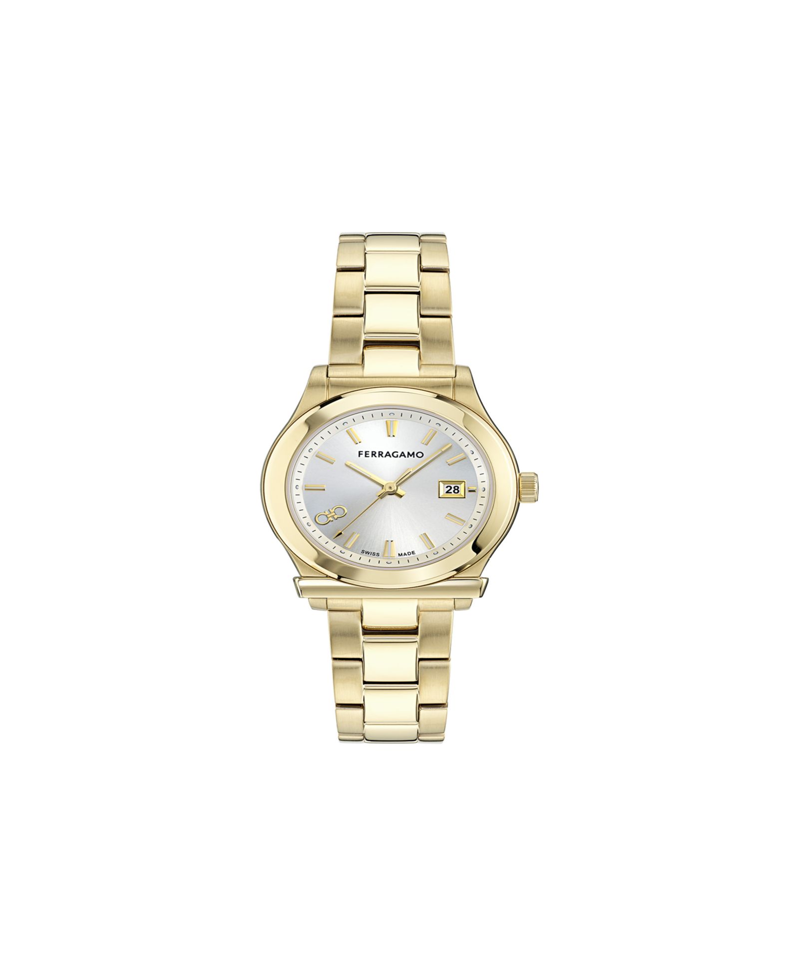 Женские наручные часы Ferragamo, золотая нержавеющая сталь, 33mm