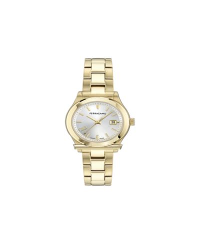 Ferragamo Women's Gold Stainless Steel Bracelet Watch, 33mm