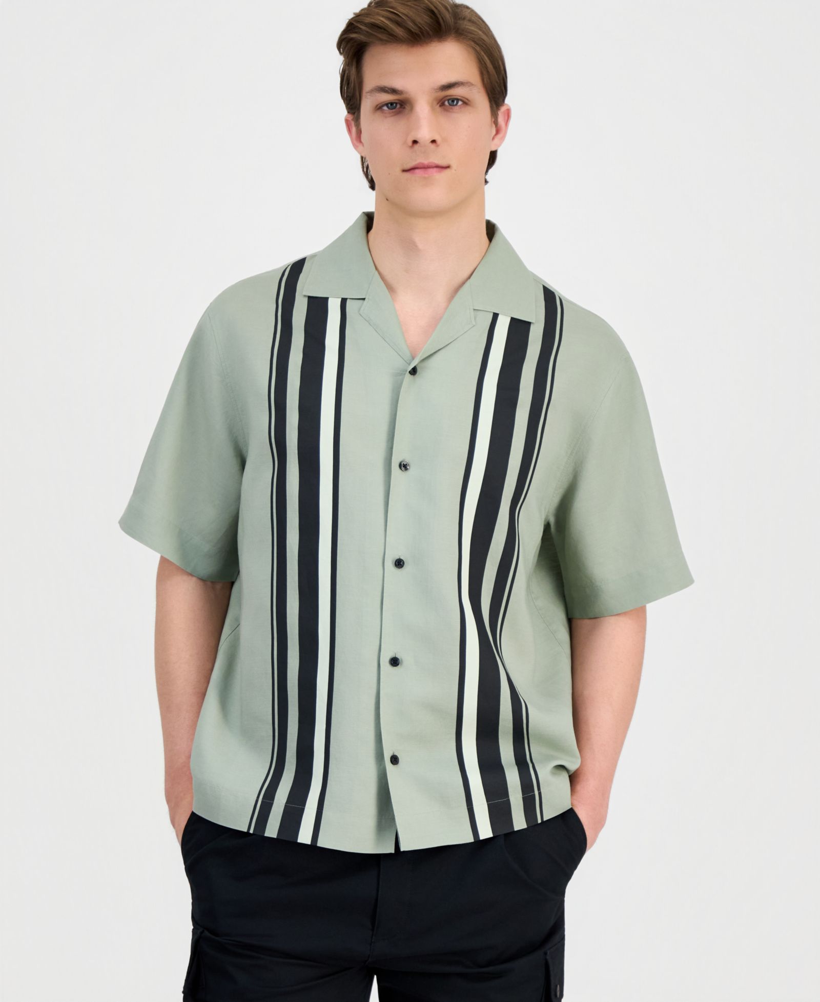 HUGO by Hugo Boss Men's Espino Short-Sleeve Printed Shirt
