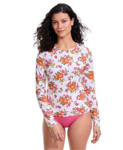 Женский рашгард Lands' End SunShade UPF 50 Long Sleeve Swim Tee