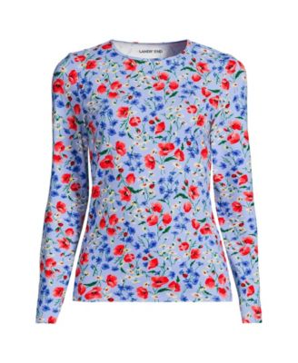 Soft cloud blue poppy floral
