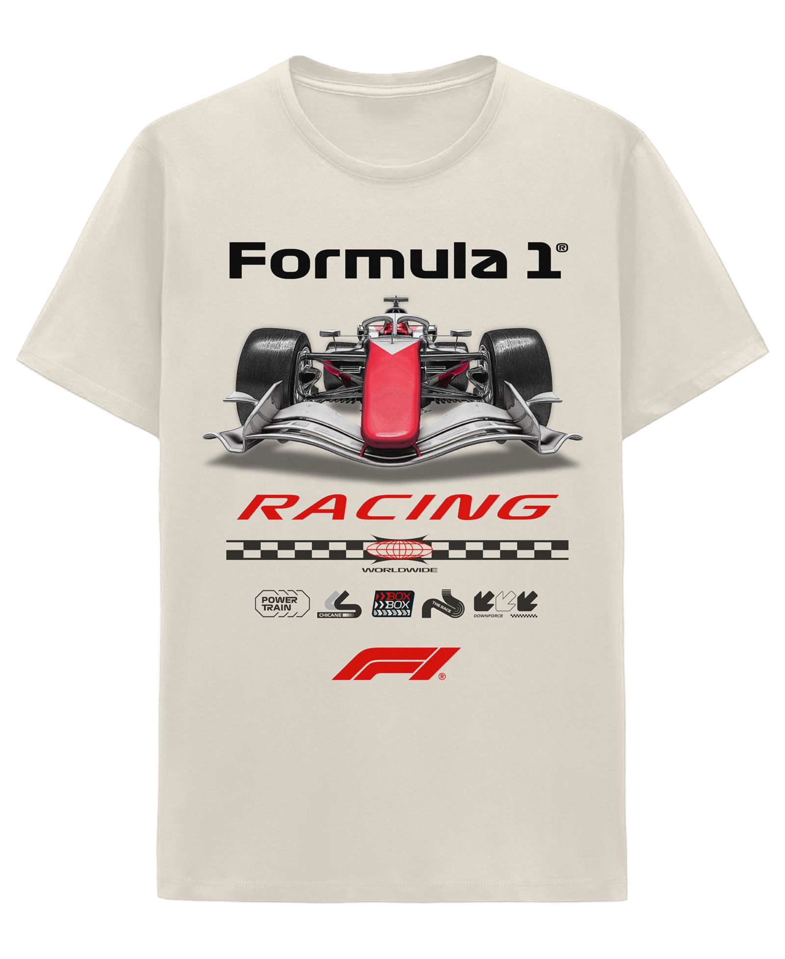 Hybrid Apparel Men's Formula 1 Short-Sleeve Crewneck T-Shirt