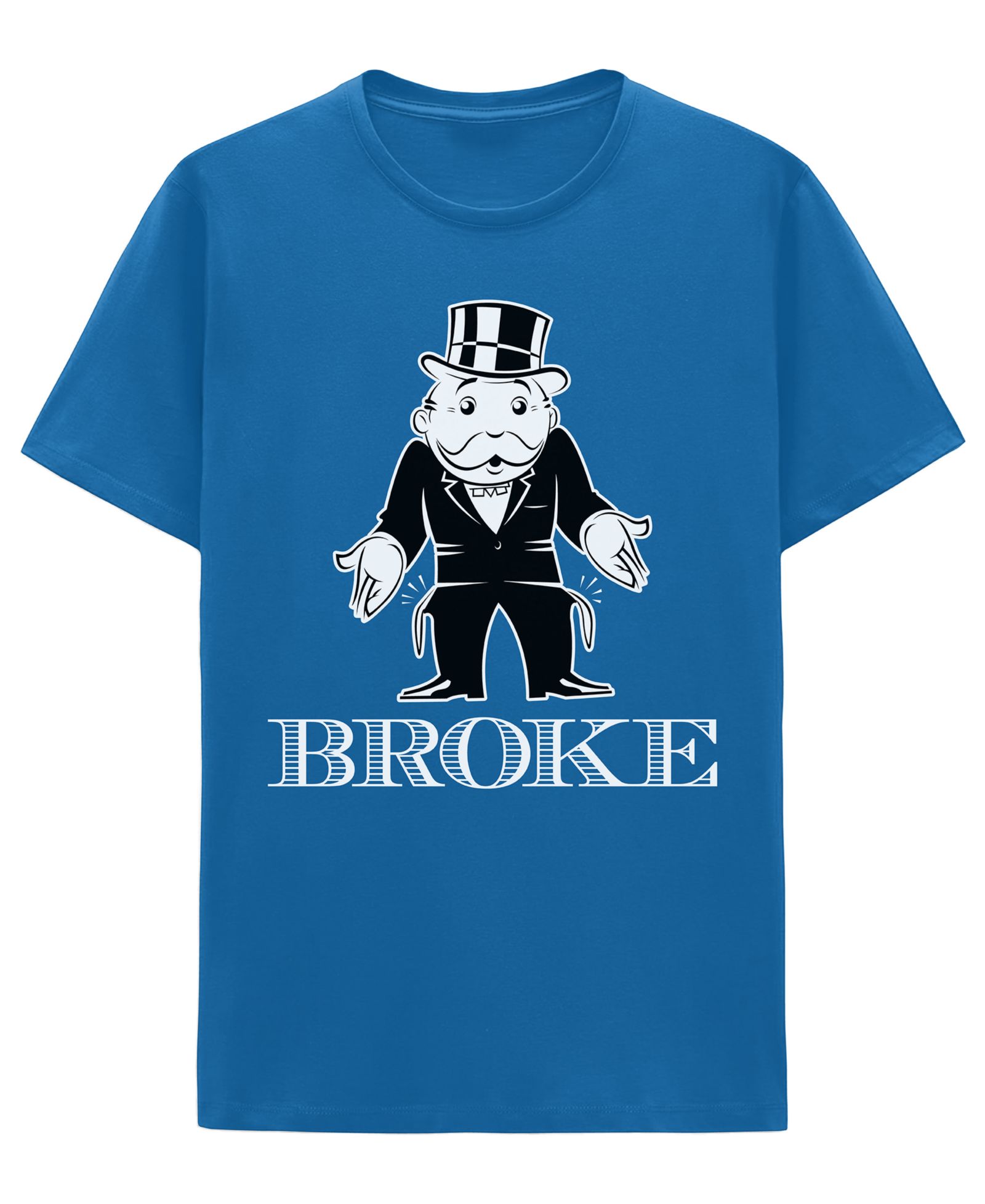 Hybrid Apparel Men's Monopoly Broke Short-Sleeve Crewneck T-Shirt