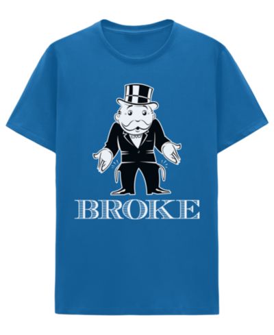 Hybrid Apparel Men's Monopoly Broke Short-Sleeve Crewneck T-Shirt