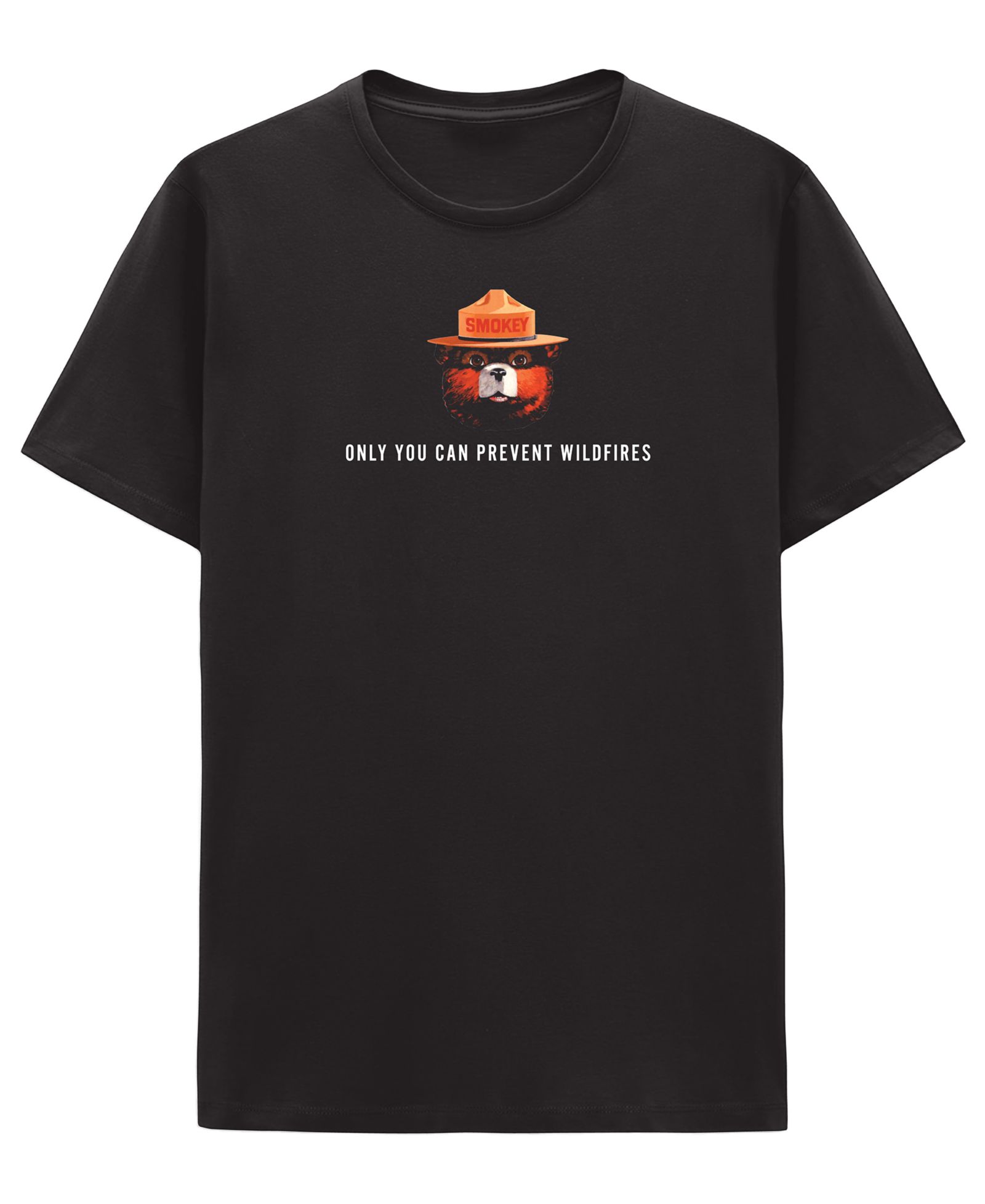Hybrid Apparel Men's Smokey the Bear Short-Sleeve Crewneck T-Shirt