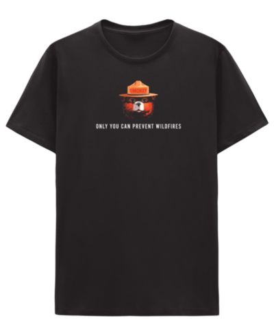 Hybrid Apparel Men's Smokey the Bear Short-Sleeve Crewneck T-Shirt