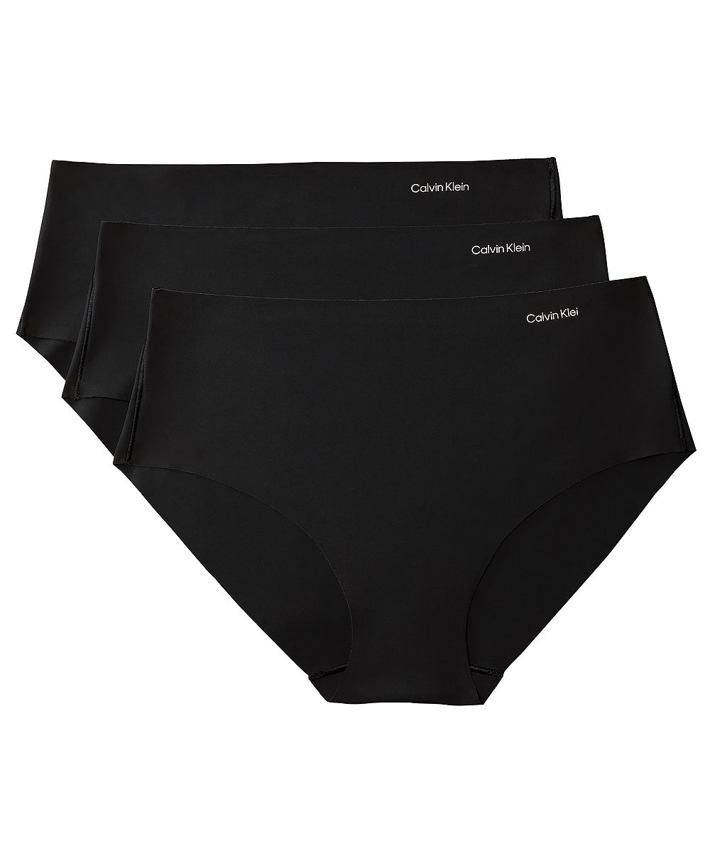 Calvin Klein Women's Seamless Microfiber Full Coverage Hipster Panty, 3-Pack, QD5417