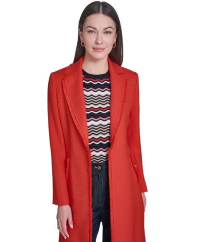 Tommy Hilfiger Women's Open-Front Fringe Topper Jacket