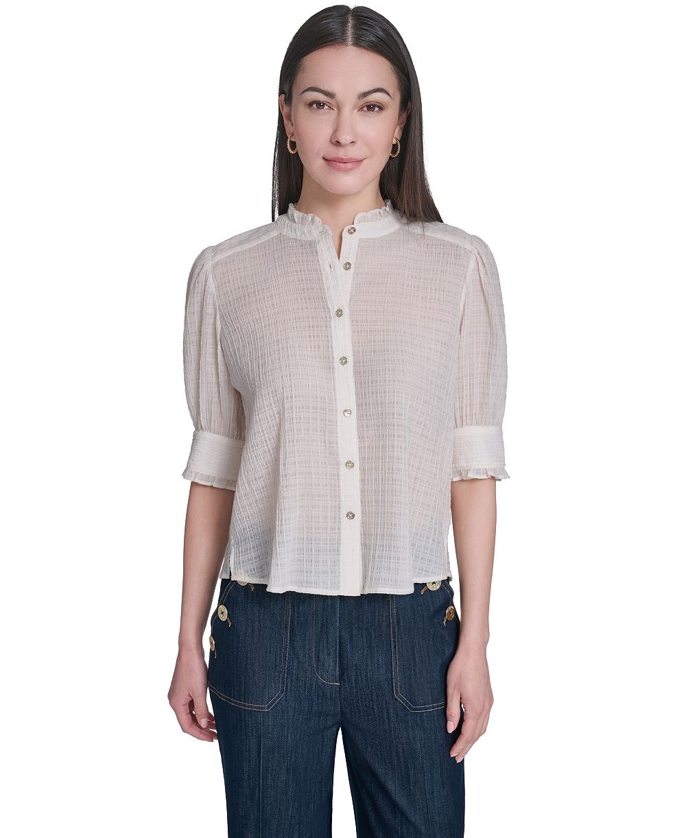 Женская блузка Tommy Hilfiger Puff-Sleeve Button-Front