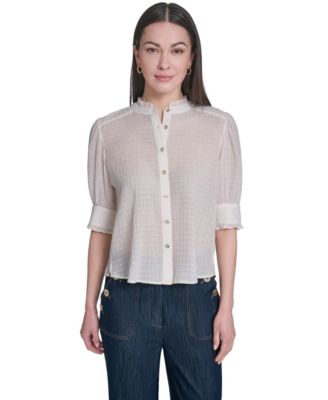Женская блузка Tommy Hilfiger Puff-Sleeve Button-Front