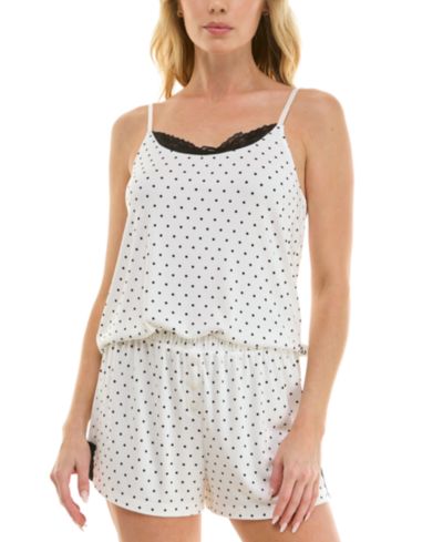 Sincerely Jules Women's Sleeveless Cami Top and Pajama Shorts, 2-Piece Set