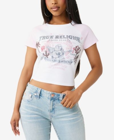 Женская футболка True Religion Contrast Raglan Baby