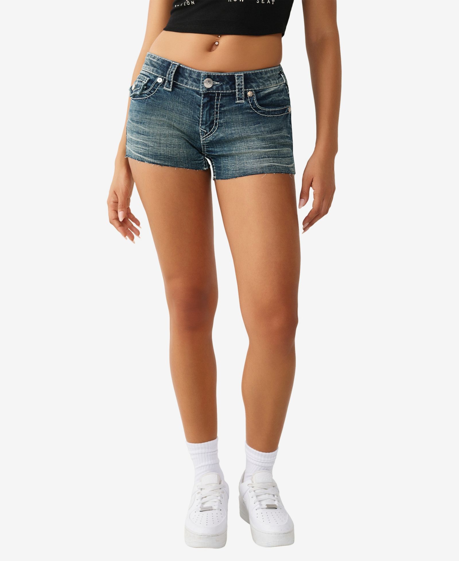 Женские джинсовые шорты True Religion Joey Low-Rise Big T Flap