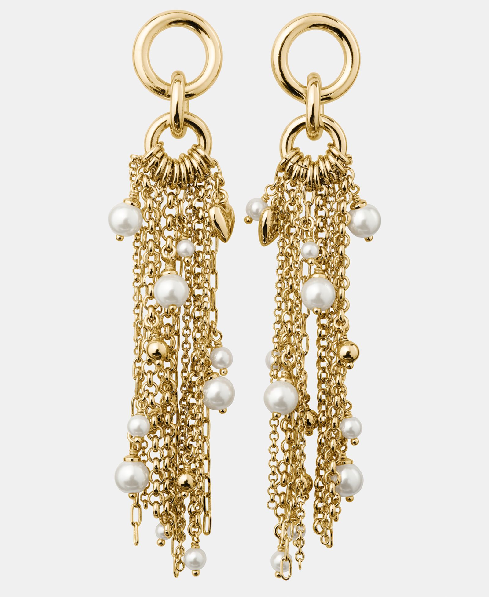 kate spade new york Gold-Tone Chain Reaction Tassel Chandelier Earrings