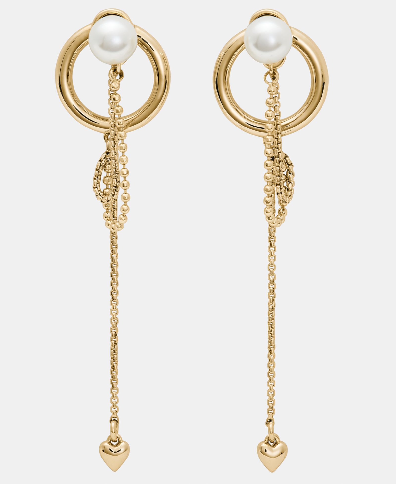 kate spade new york Gold-Tone Chain Reaction Front-Back Linear Drop Earrings