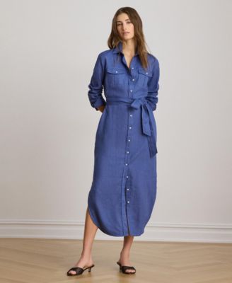Lauren Ralph Lauren Женское платье-рубашка Midi с воротником Point Collar