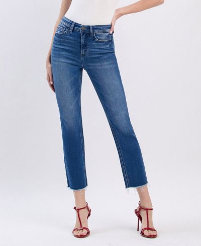 Flying Monkey Women's Super High Rise Slim Straight Jeans