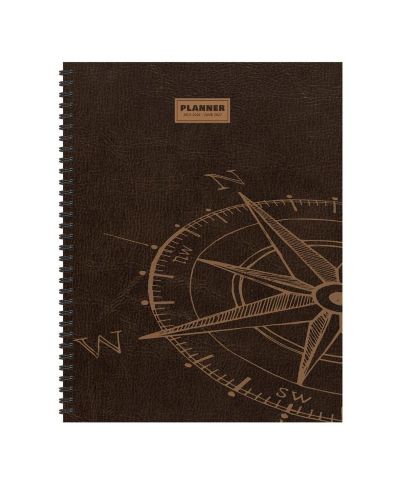 Ежемесячный планер TF Publishing Paper Goods July 2026 - June 2027 Leather Compass Large