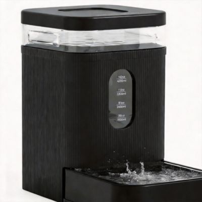 Automatic Gravity-Fed Pet Water Dispenser with Maifan Stone Filter