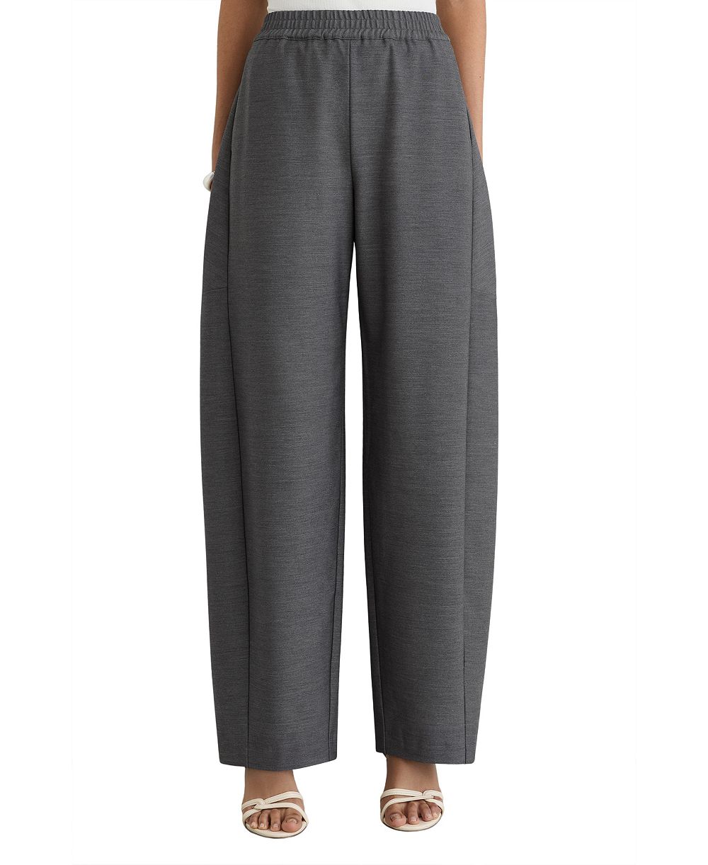 REISS Women's Elle Pull-On Barrel-Leg Trousers