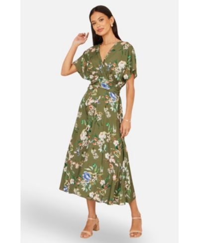 Yumi Women's Floral Print Midi Dress