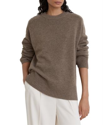 REISS Women's Riley Wool-Cashmere Raglan Crewneck Sweater