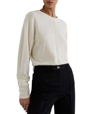 REISS Women's Colette Wool-Blend Reverse-Seam Sweater with Cashmere
