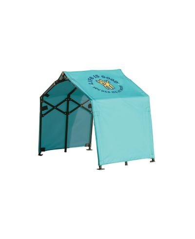 Life Is Good Outdoor 3.5' Outdoor Pet Shade, Versatile Pet Canopy Pop-Up Shade Tent For Dogs, Cats, Small Animals And Livestock, You Had Me At Woof