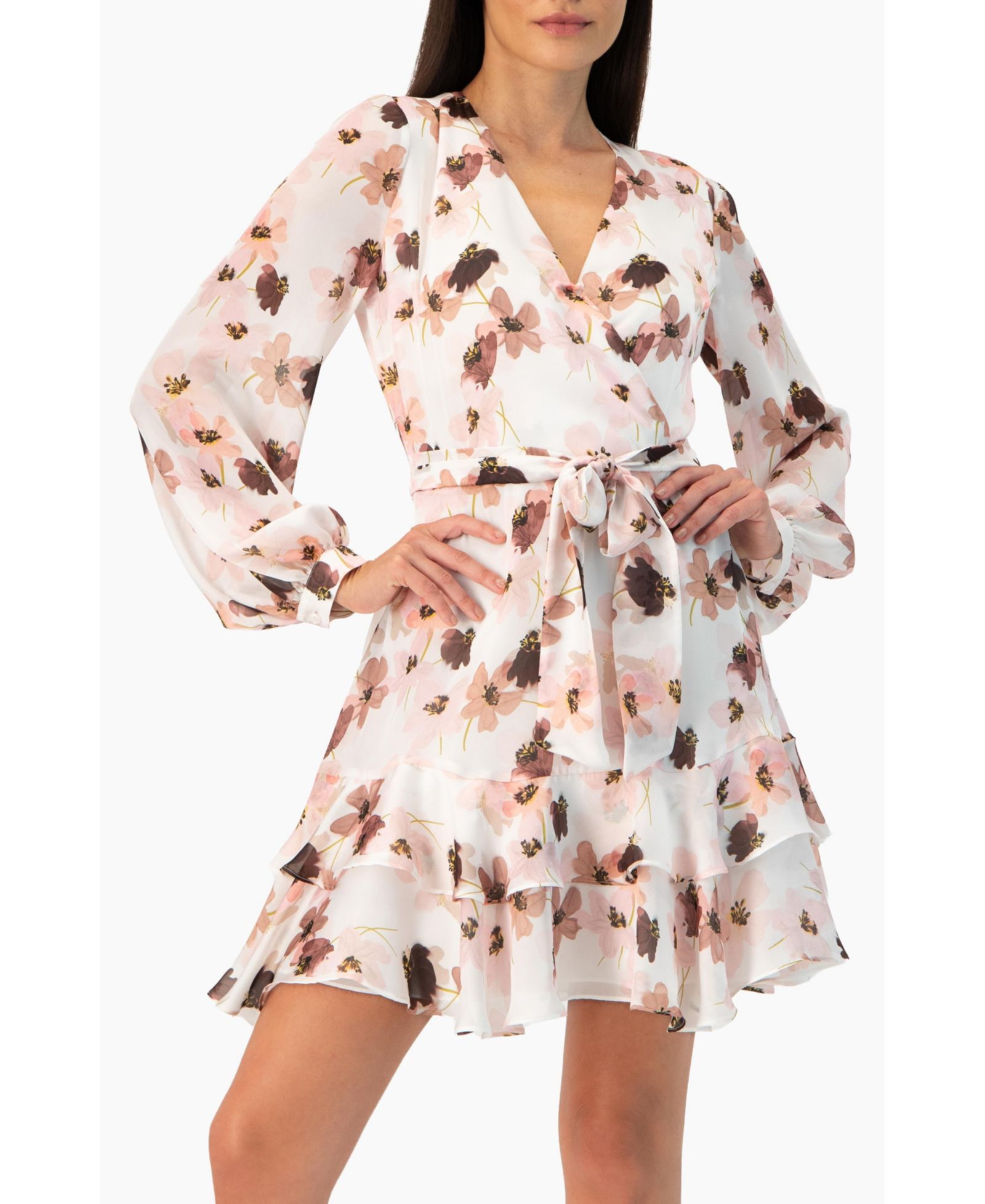 Женское платье Ivonne Ruffled Skirt Short Floral Print
