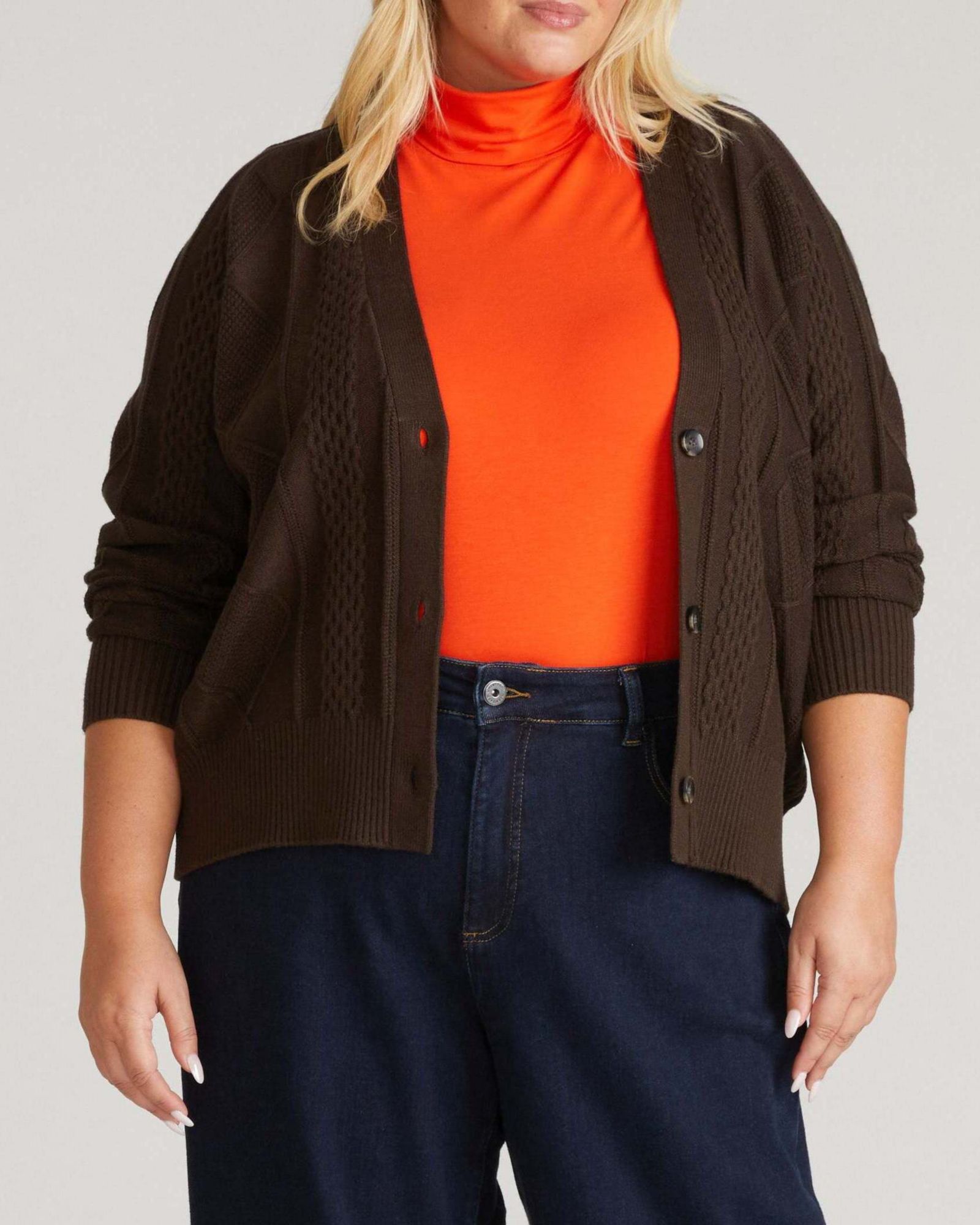 Universal Standard Plus Size Cable Knit Cardigan
