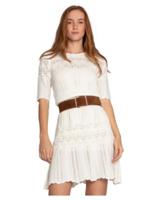 Belle & Bloom Women's Everbloom Crochet Mini Dress