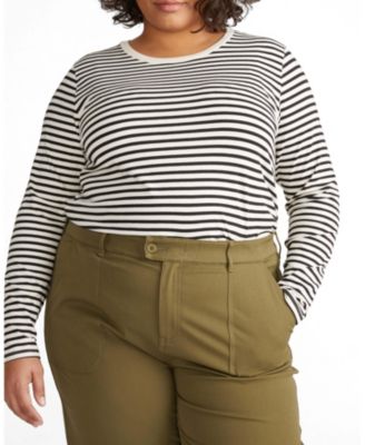 Ecru/black stripe