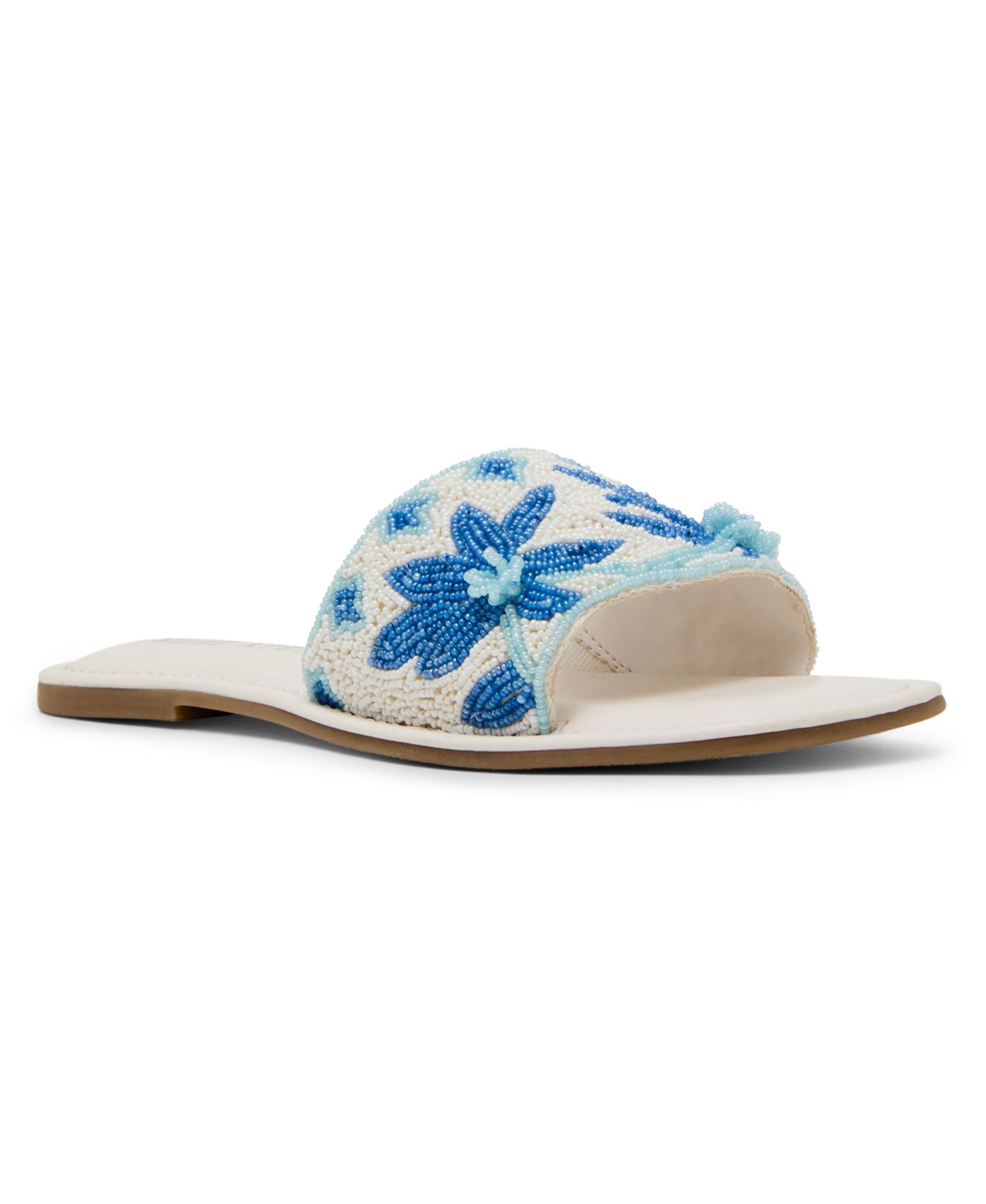 Anne Klein Women's Brianne Beaded Slide Flat Sandals