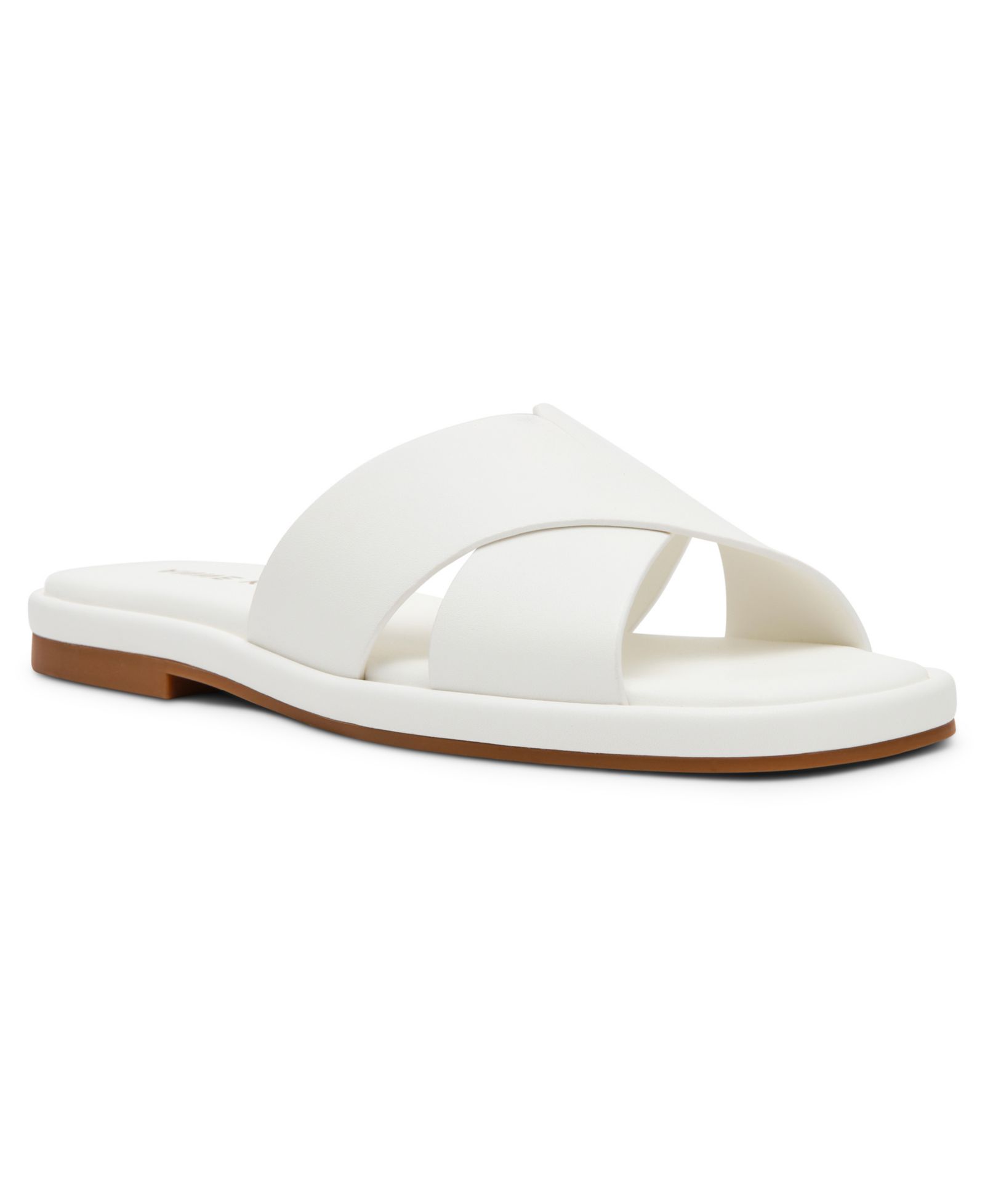 Anne Klein Women's Khloe Crossband Slide Flat Sandals