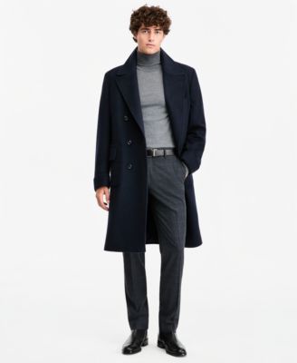 Tommy Hilfiger Men's Solid Luxury Wool Modern-Fit Overcoat