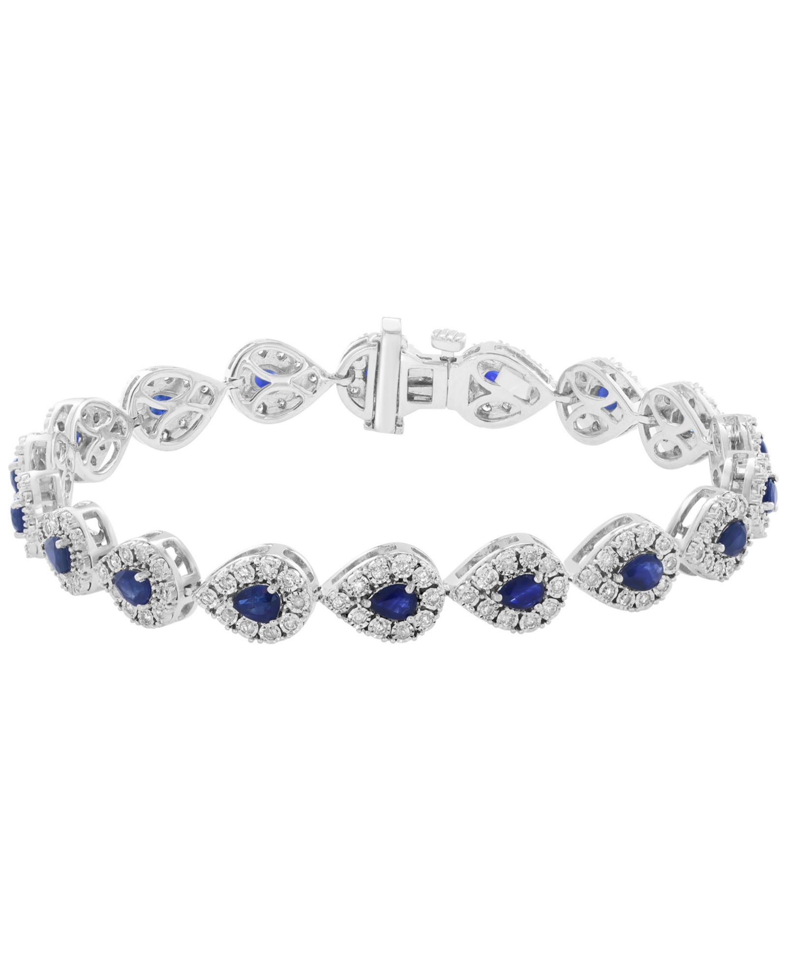 Браслет EFFY Collection Sapphire & Diamond из стерлингового серебра