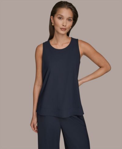 Donna Karan Weekend Женский трикотажный топ без рукавов с эффектом 4-way Stretch