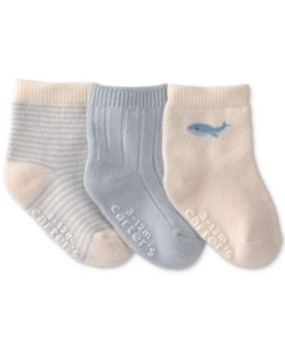 Детские носки Carter's Baby Boys' Whale Ankle 3-Pack