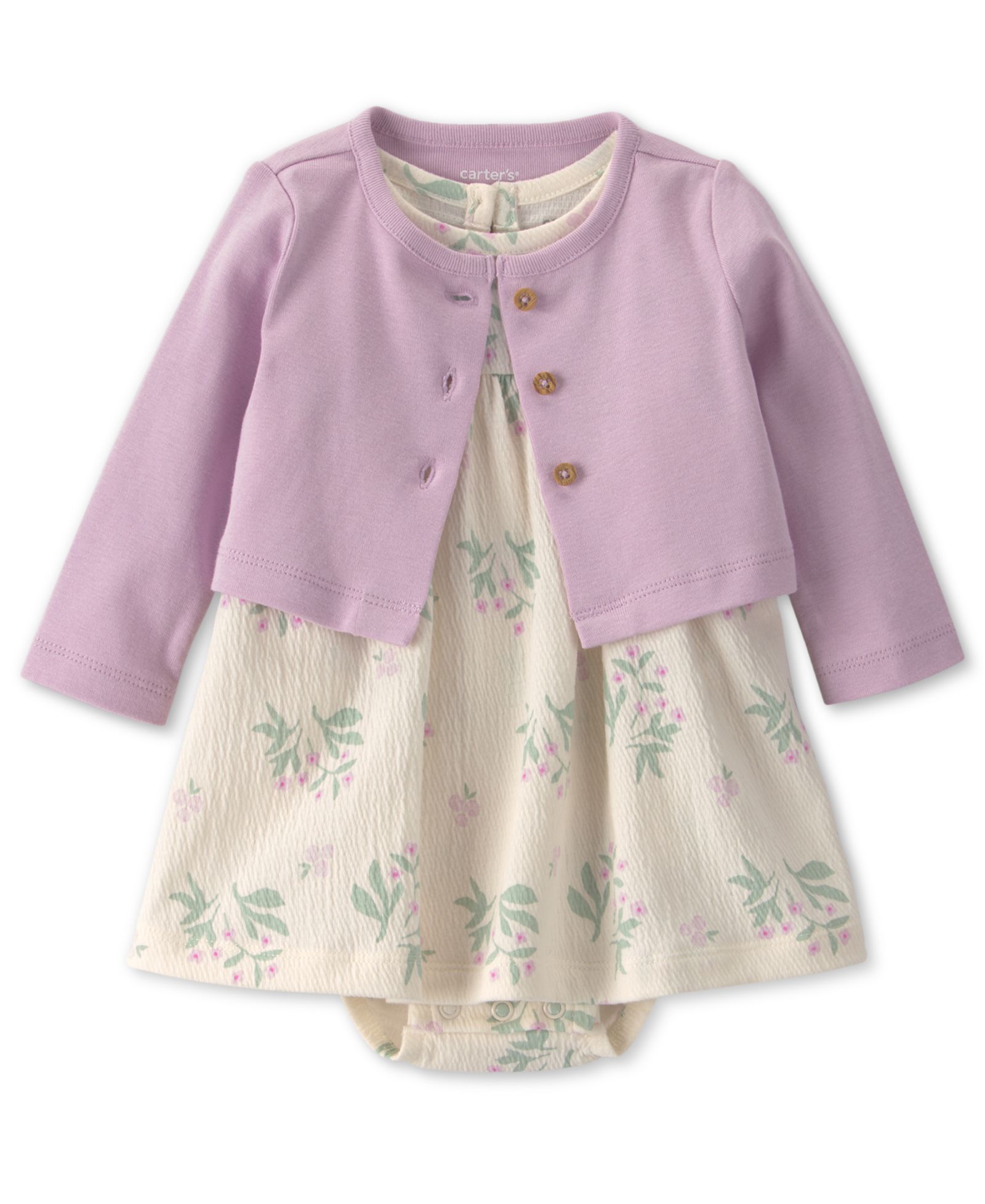 Комплект из платья и кардигана Carter's для девочек, 2-Piece Set, цветочный принт