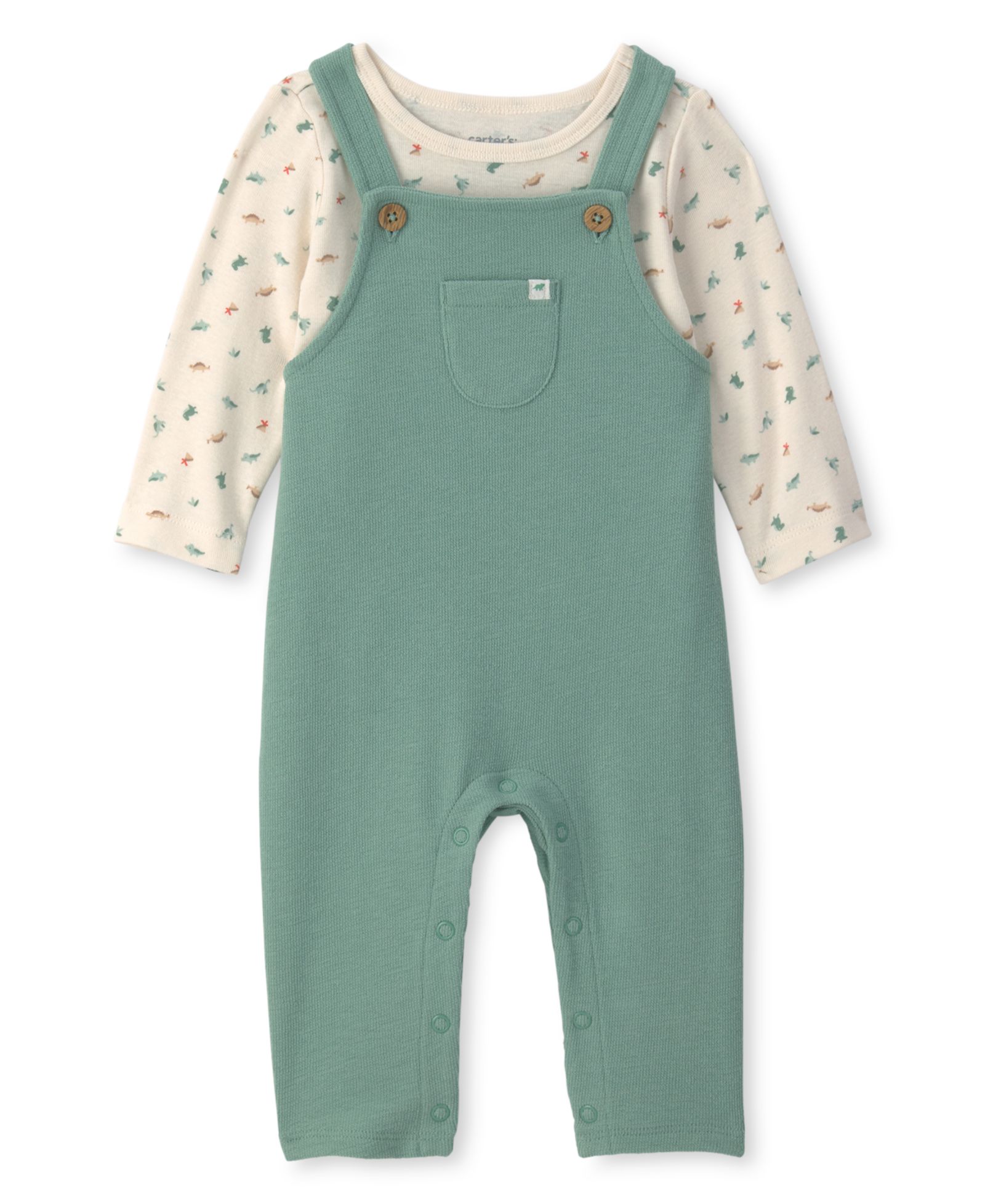 Carter's Baby Boy's Dinosaur Top and Overall 2-Piece Set