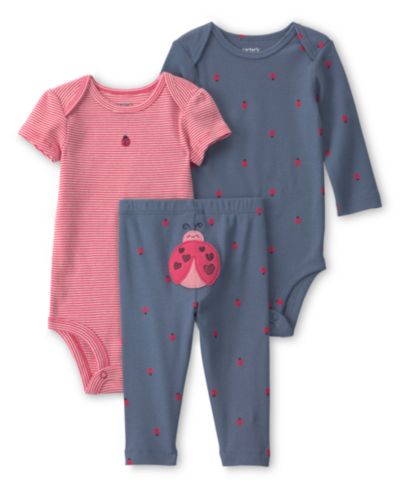 Комплект из боди и брюк Carter's Baby Girls' Ladybug, набор из 3 предметов