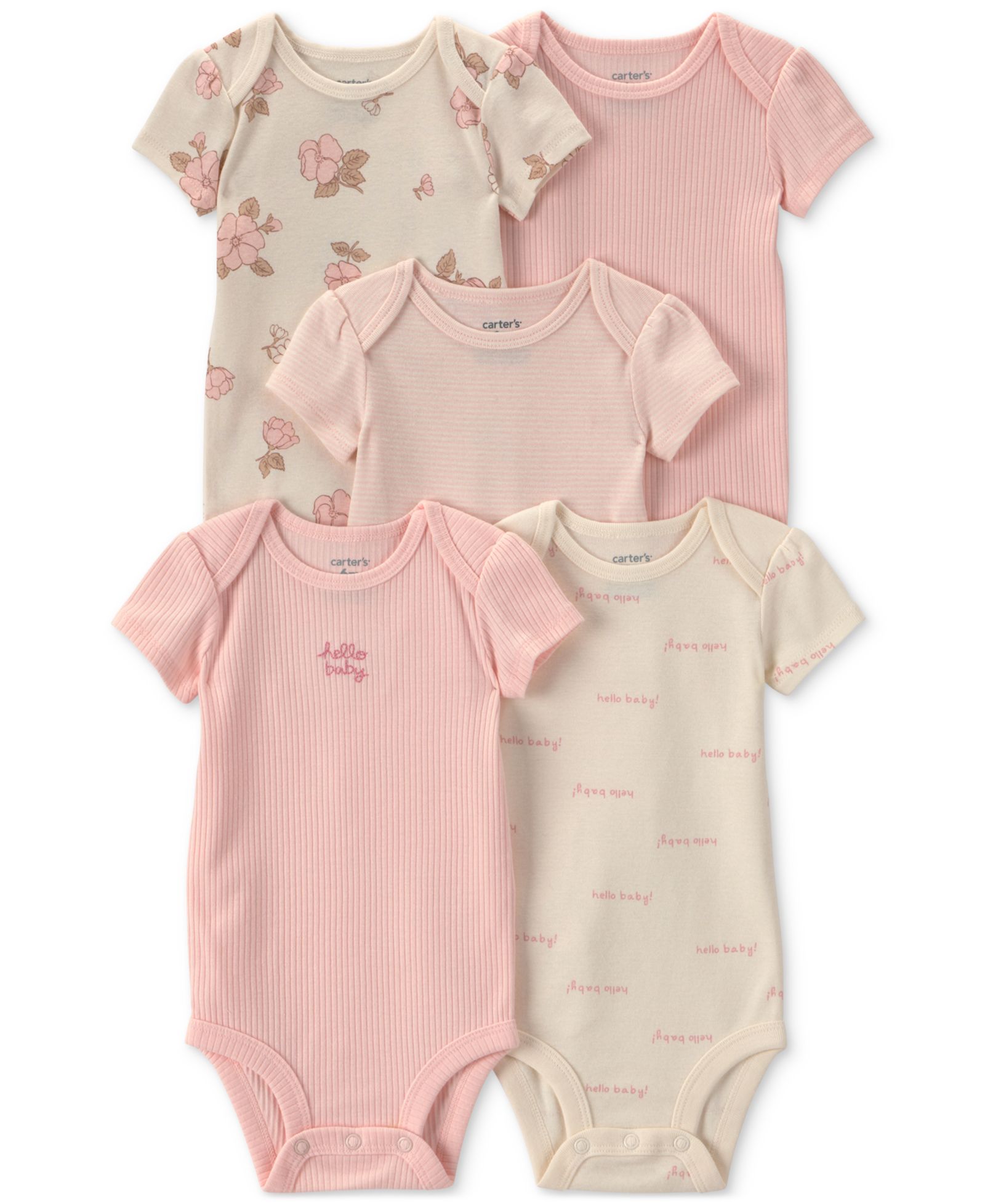 Боди детское Lacoste Floral Short-Sleeve, 5-Pack