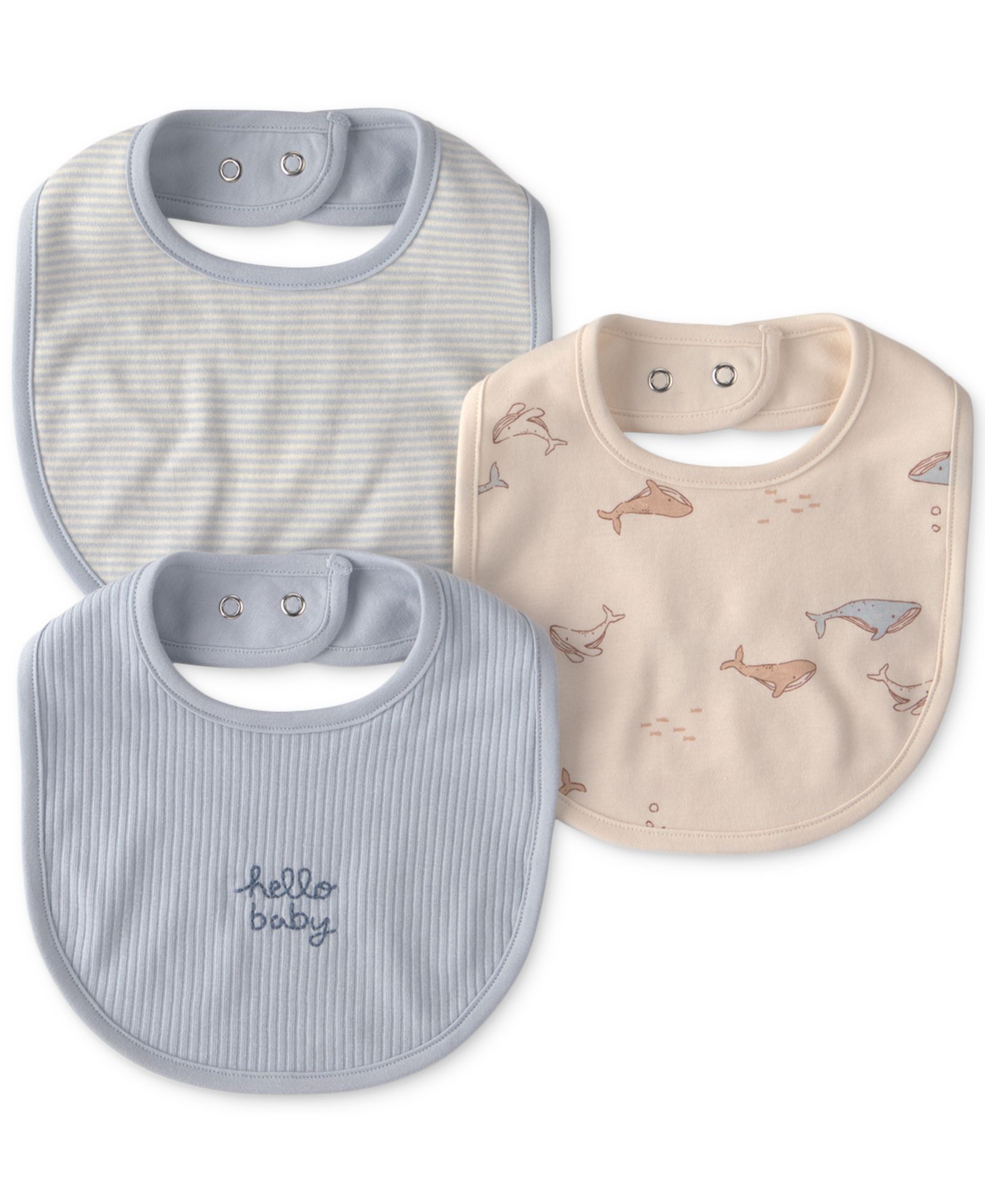 Слюнягчики Carter's Baby Boys' Whale, 3-Pack