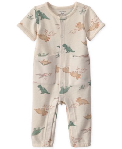 Детский комбинезон Carter's Baby Boys' Dinosaur Print Short-Sleeve