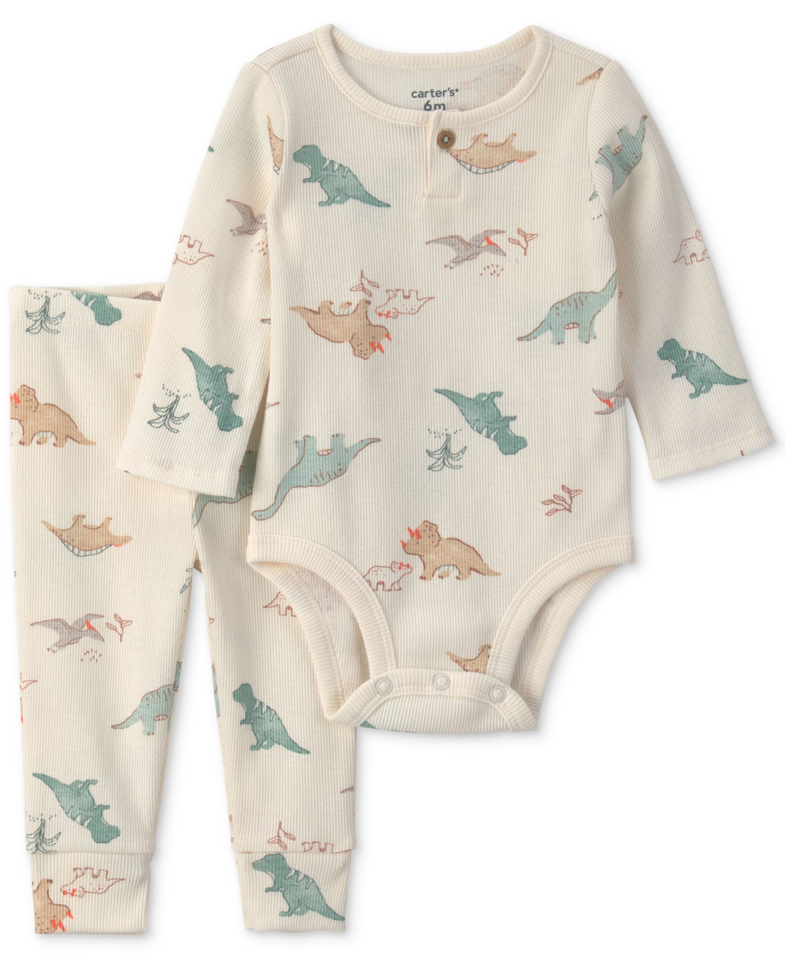 Carter's Детский комплект из боди и брюк с принтом динозавров, 2-Piece Set