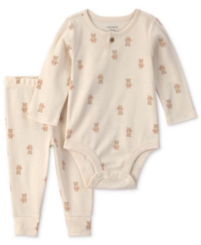 Carter's Комплект из 2 предметов: боди и брюки с медведями для новорожденных мальчиков