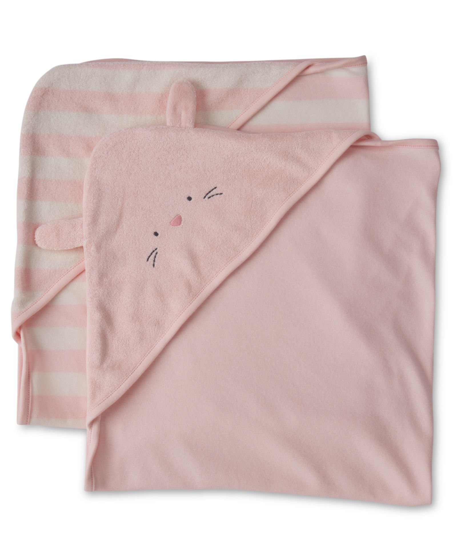 Carter's Baby Girls' Bunny Terry Towels, 2-Pack